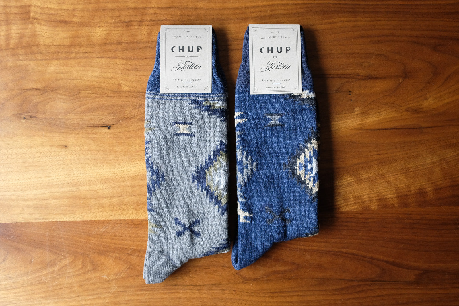 Chup for 3sixteen: Indigo Socks.