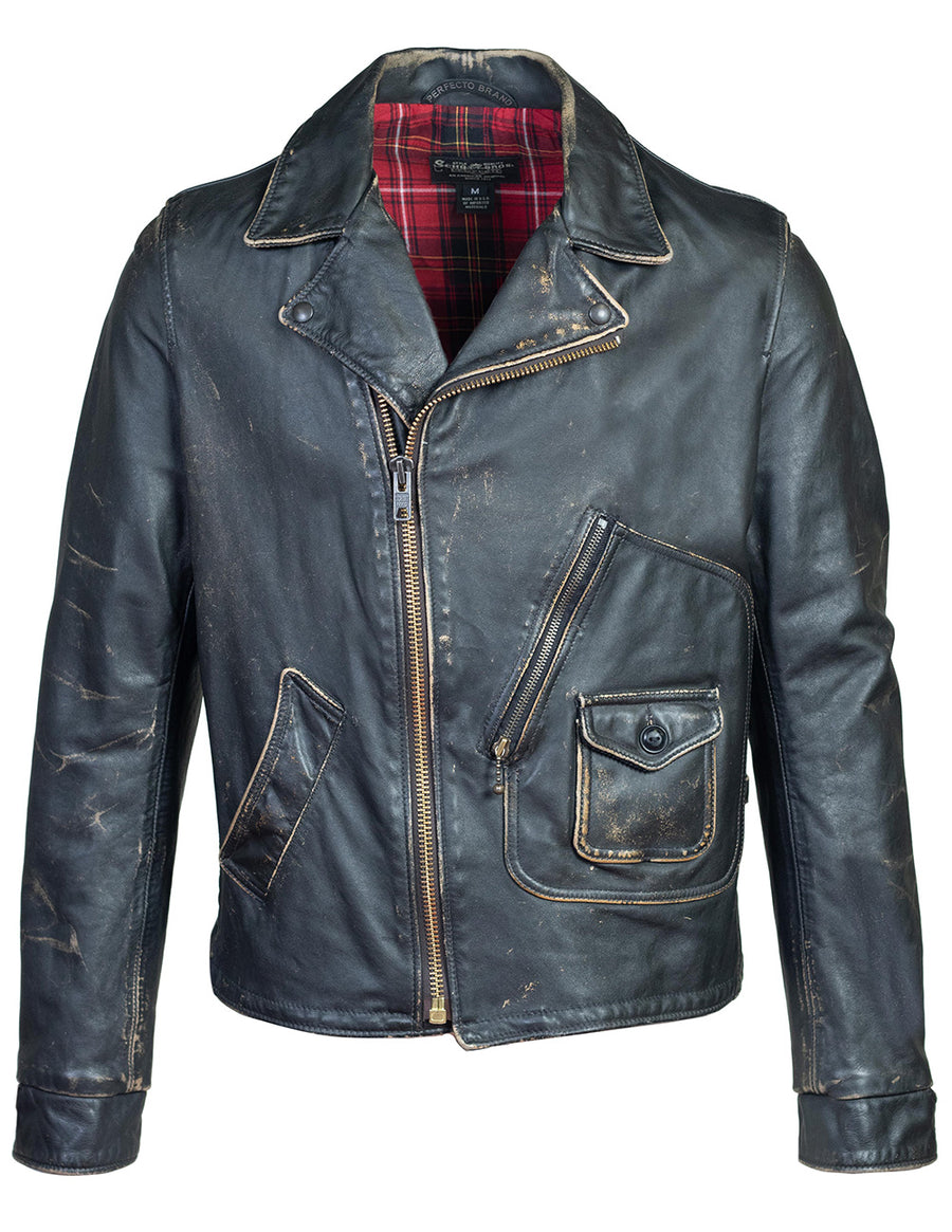 A photo of a 1940's era jacket from Schott's archives.