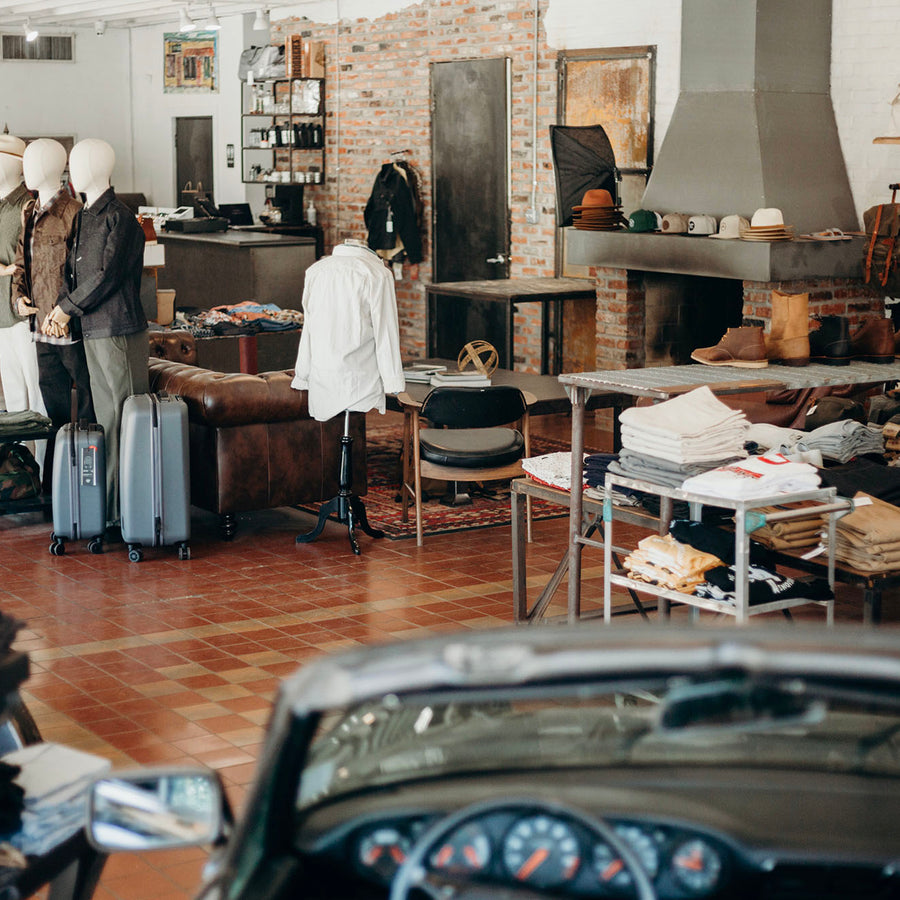 A wide angle view of the shop.