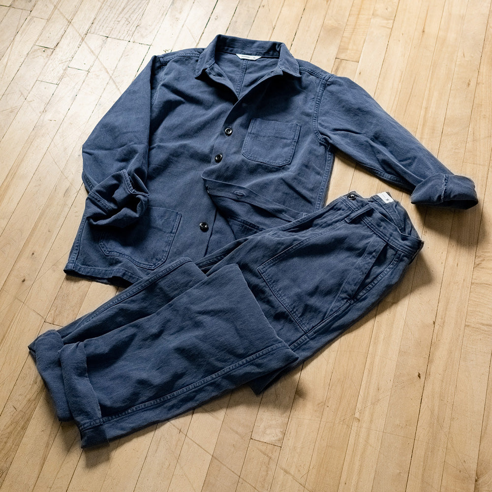 Garment Dyed Shop Jackets and Fatigues.