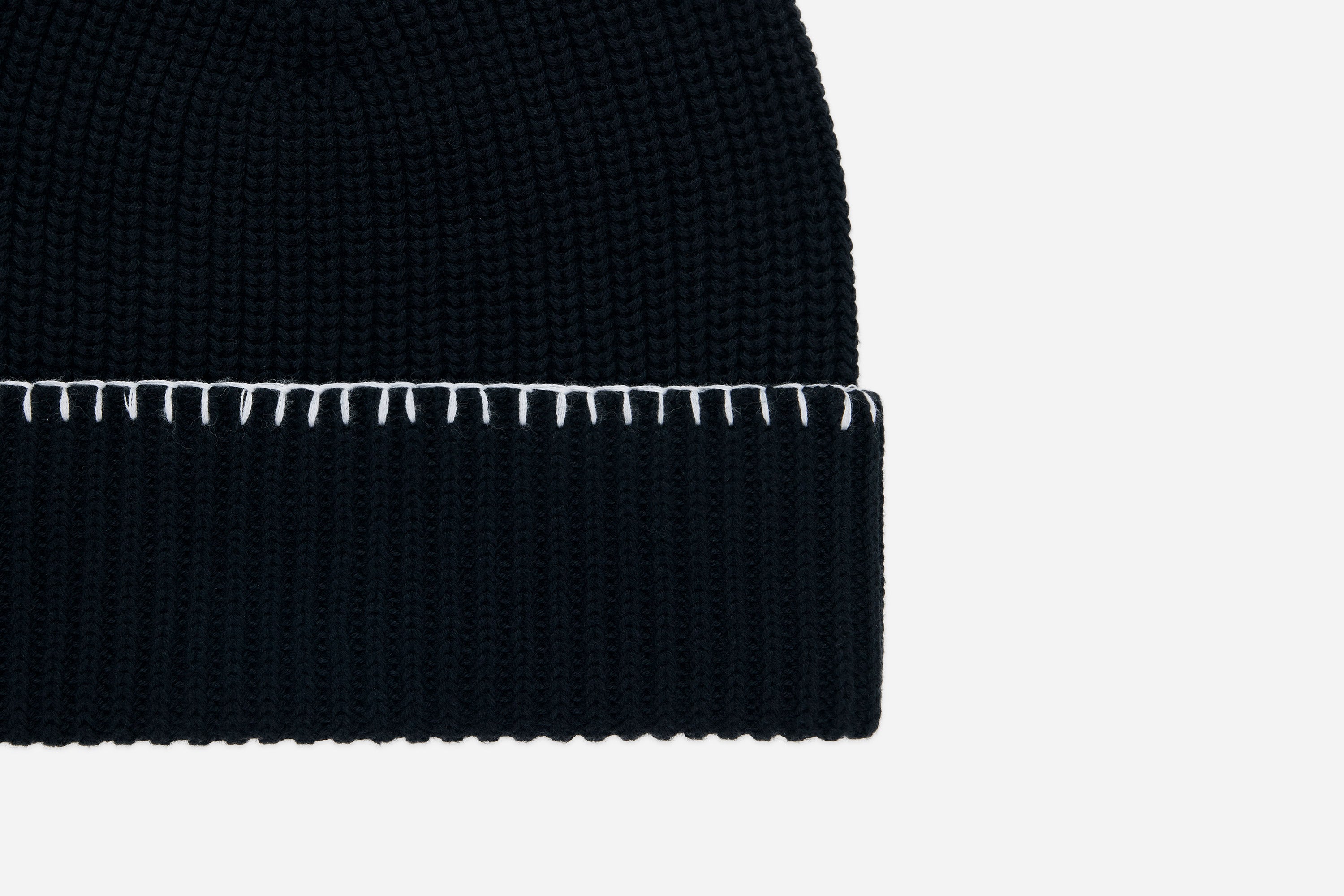 Blanket Stitch Watch Cap ~ Black – 3sixteen
