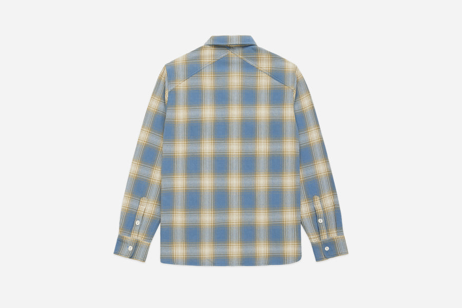 Crosscut Flannel ~ Powder Blue Plaid