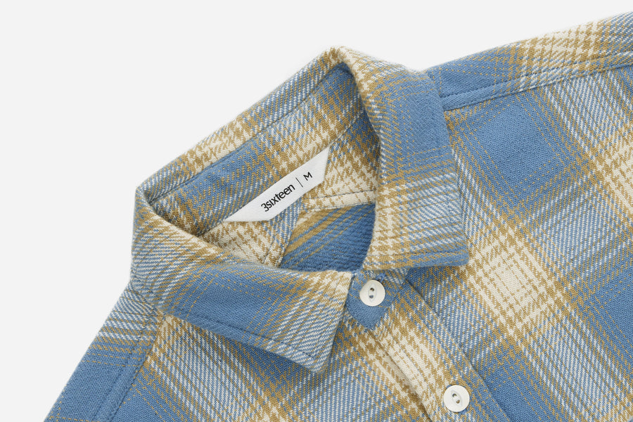 Crosscut Flannel ~ Powder Blue Plaid