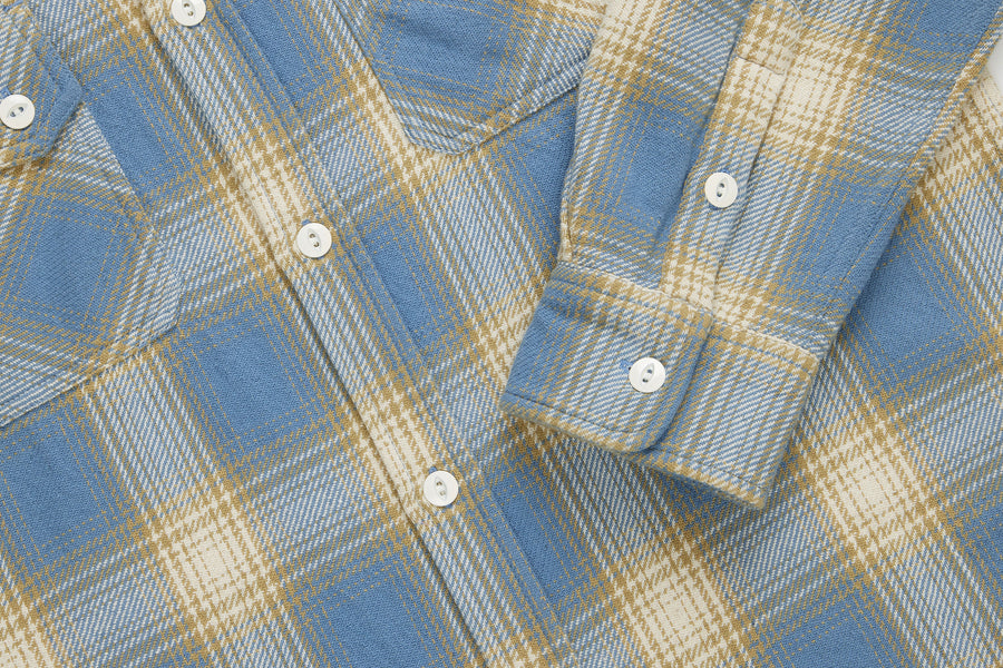 Crosscut Flannel ~ Powder Blue Plaid