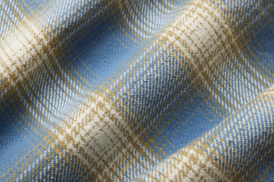 Crosscut Flannel ~ Powder Blue Plaid