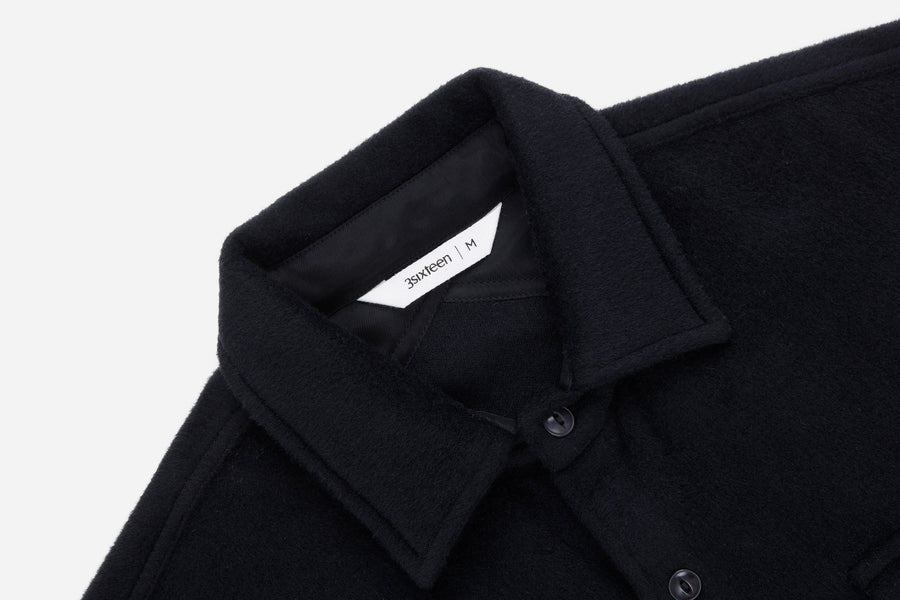 USN Overshirt ~ Black Wool/Angora