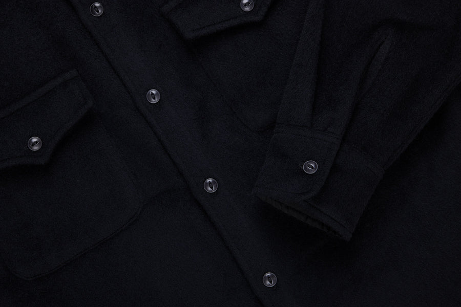 USN Overshirt ~ Black Wool/Angora