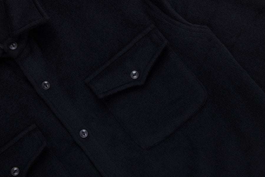 USN Overshirt ~ Black Wool/Angora
