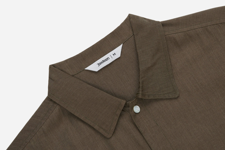 Western Overshirt ~ Earth Wool/Lyocell