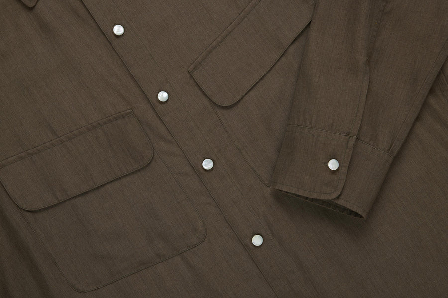 Western Overshirt ~ Earth Wool/Lyocell