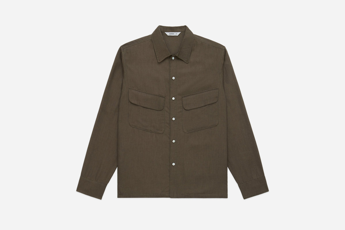 Western Overshirt ~ Earth Wool/Lyocell – 3sixteen