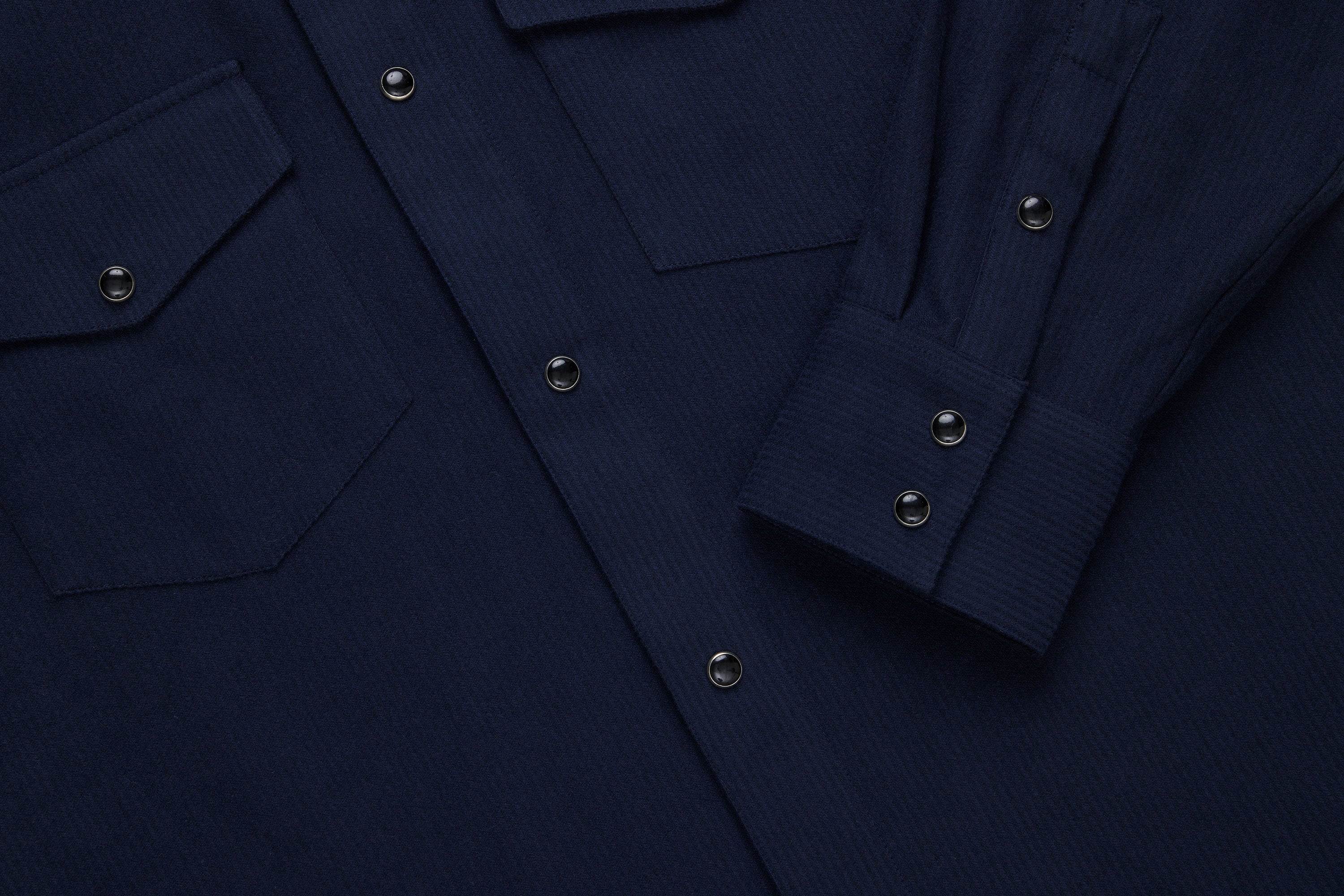 Snap Western Shirt ~ Midnight Shadow Stripe – 3sixteen
