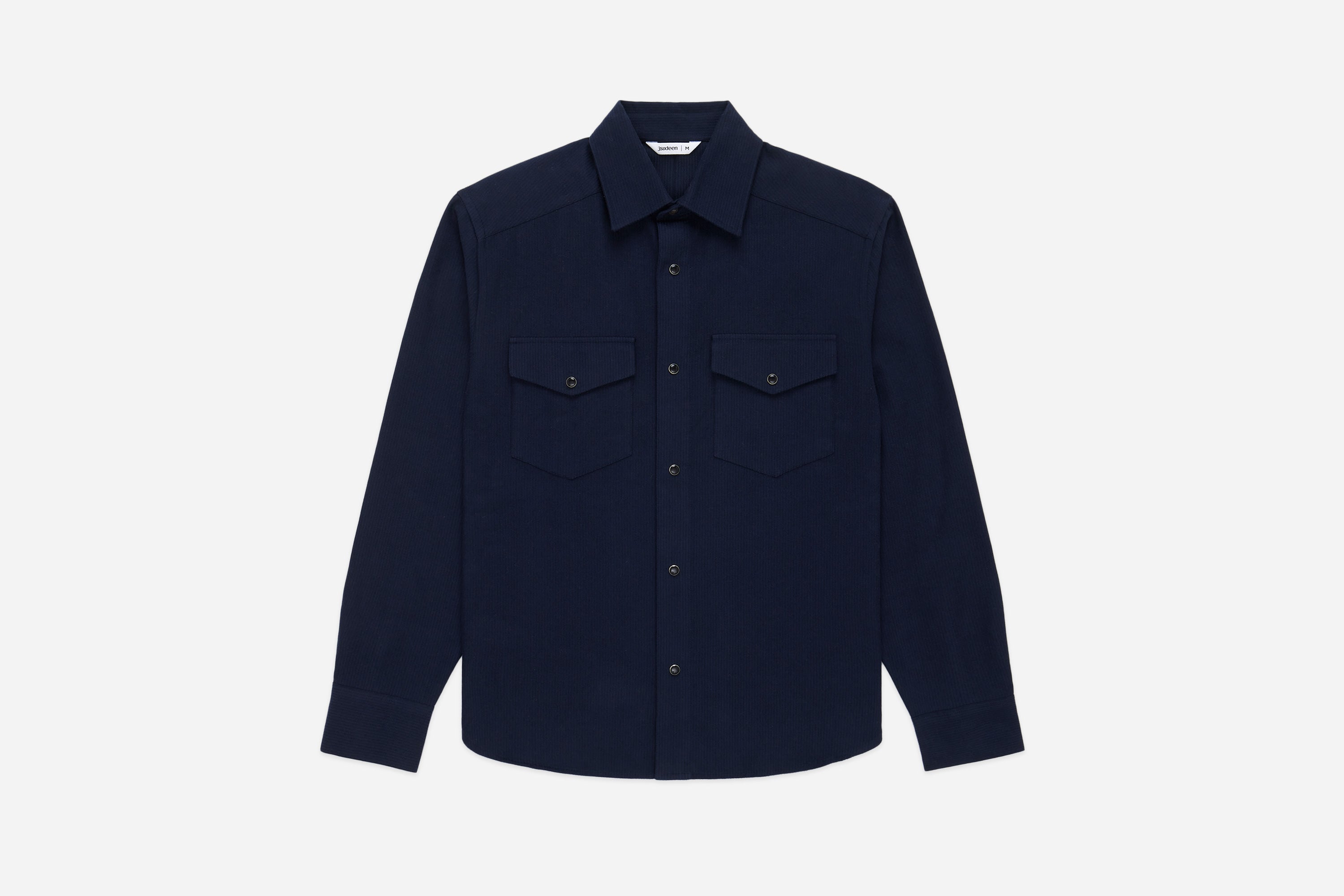 Snap Western Shirt ~ Midnight Shadow Stripe – 3sixteen