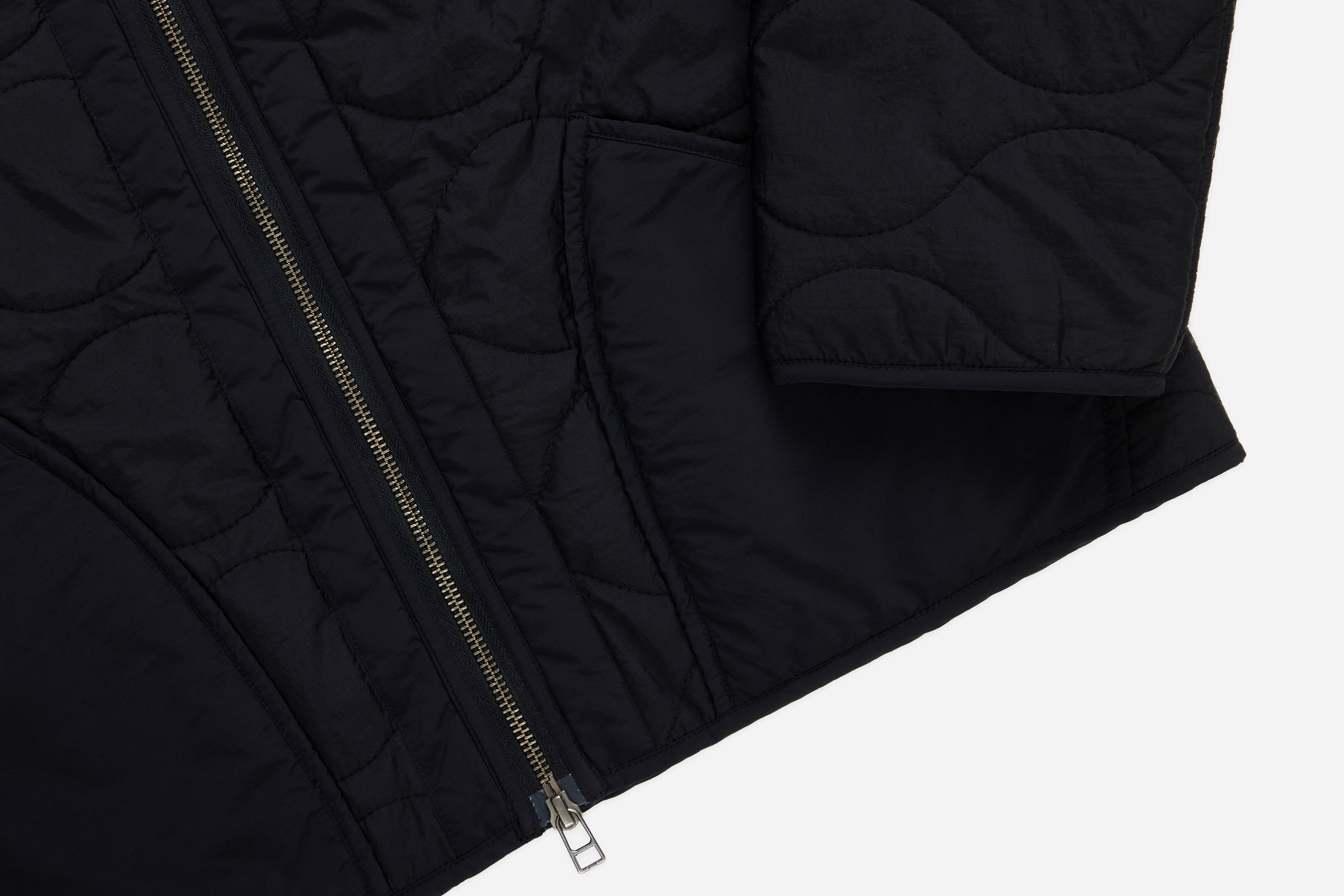 Zip Liner Jacket ~ Black Nylon/Sherpa – 3sixteen