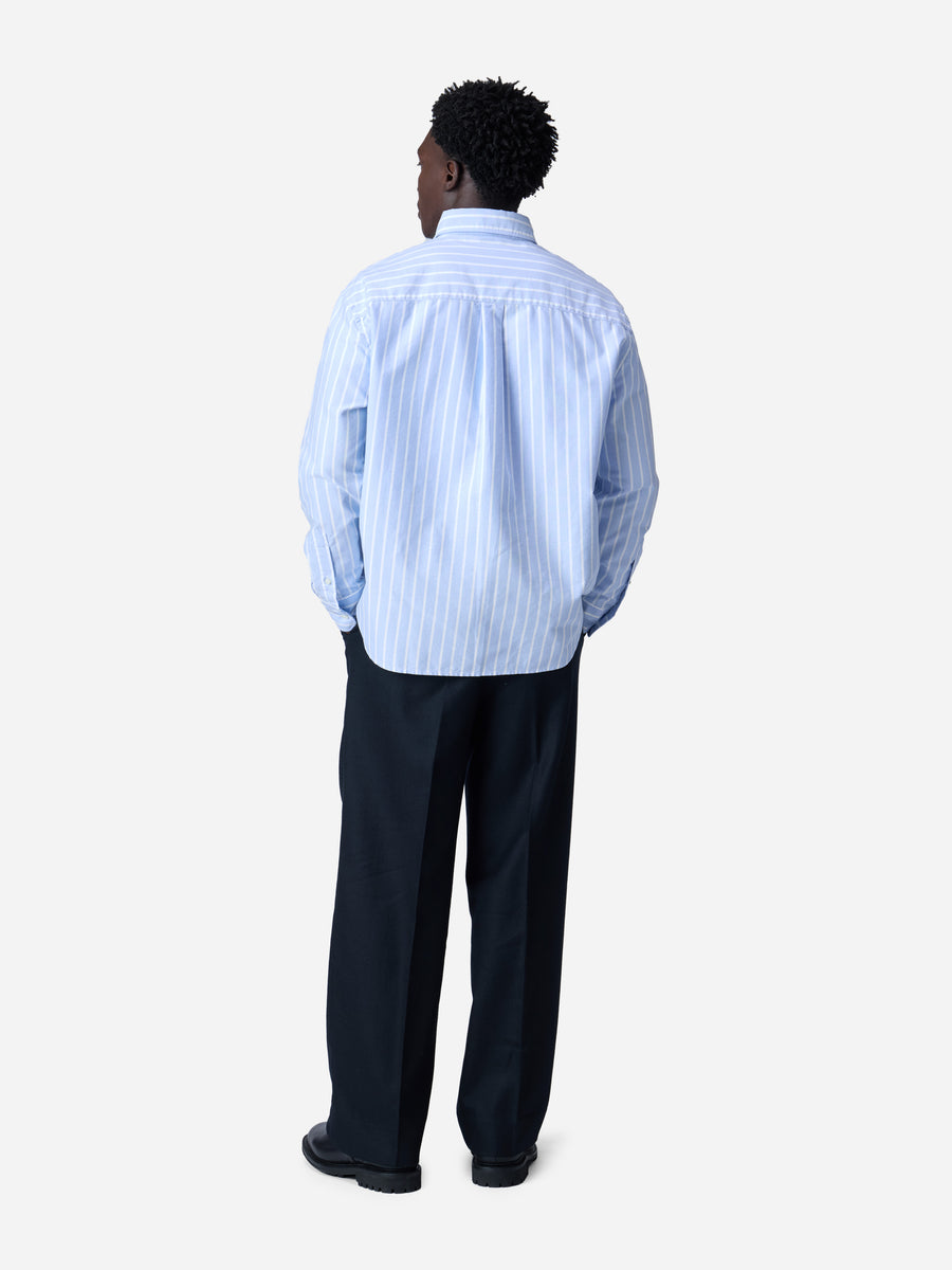 Big Oxford ~ Blue Banker Stripe