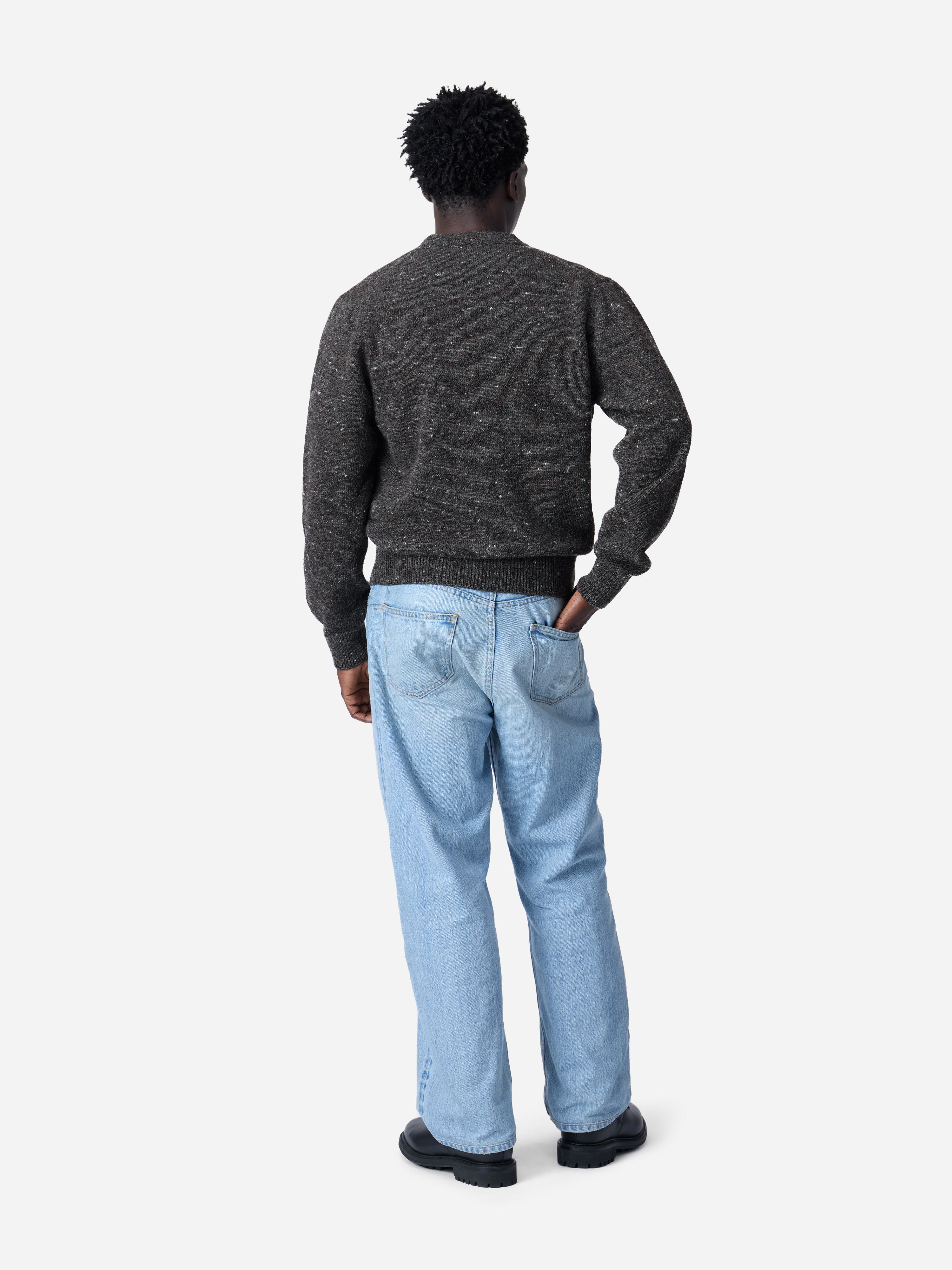 Classic Cardigan ~ Pewter Tweed – 3sixteen