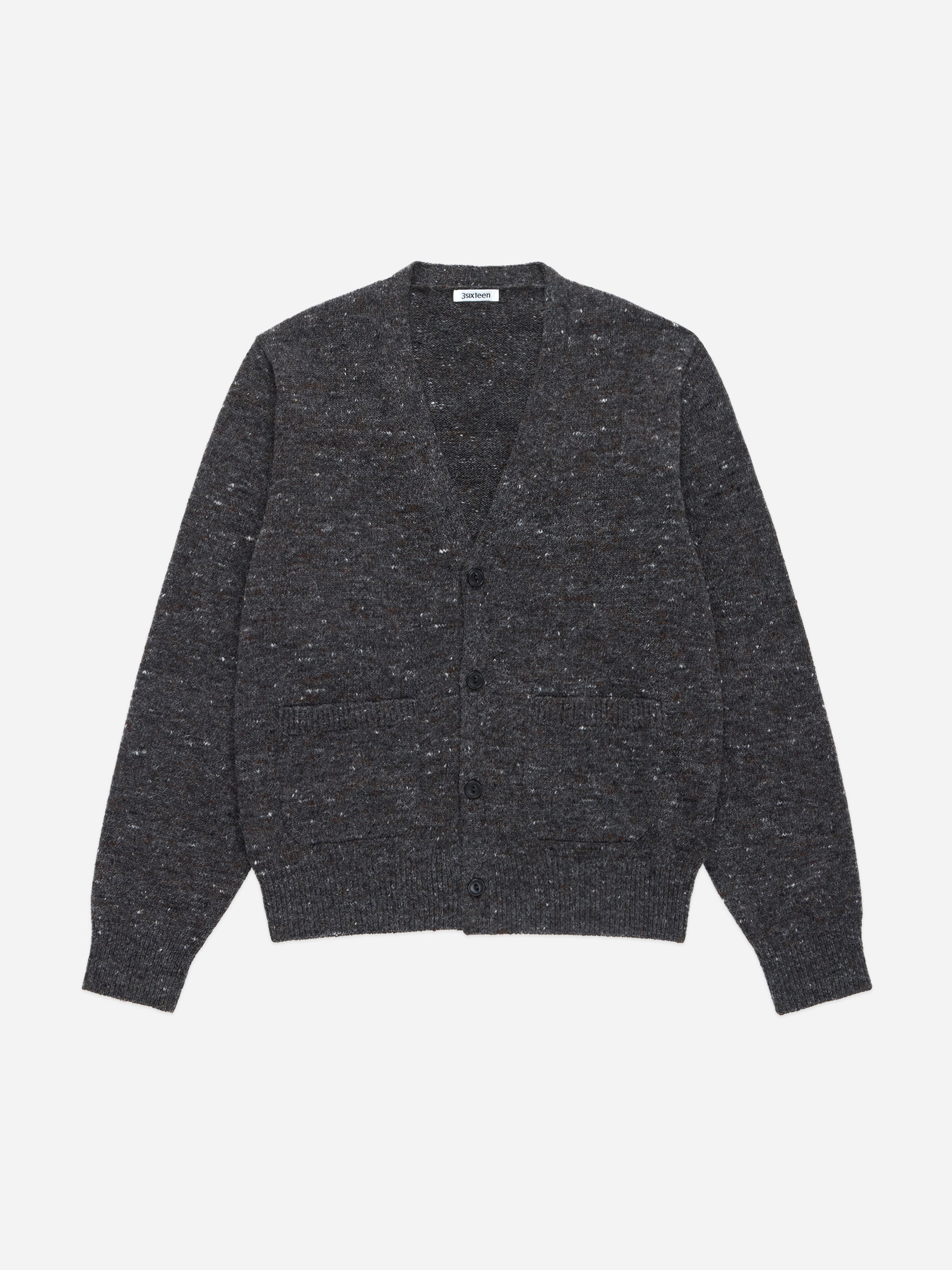 Classic Cardigan ~ Pewter Tweed – 3sixteen