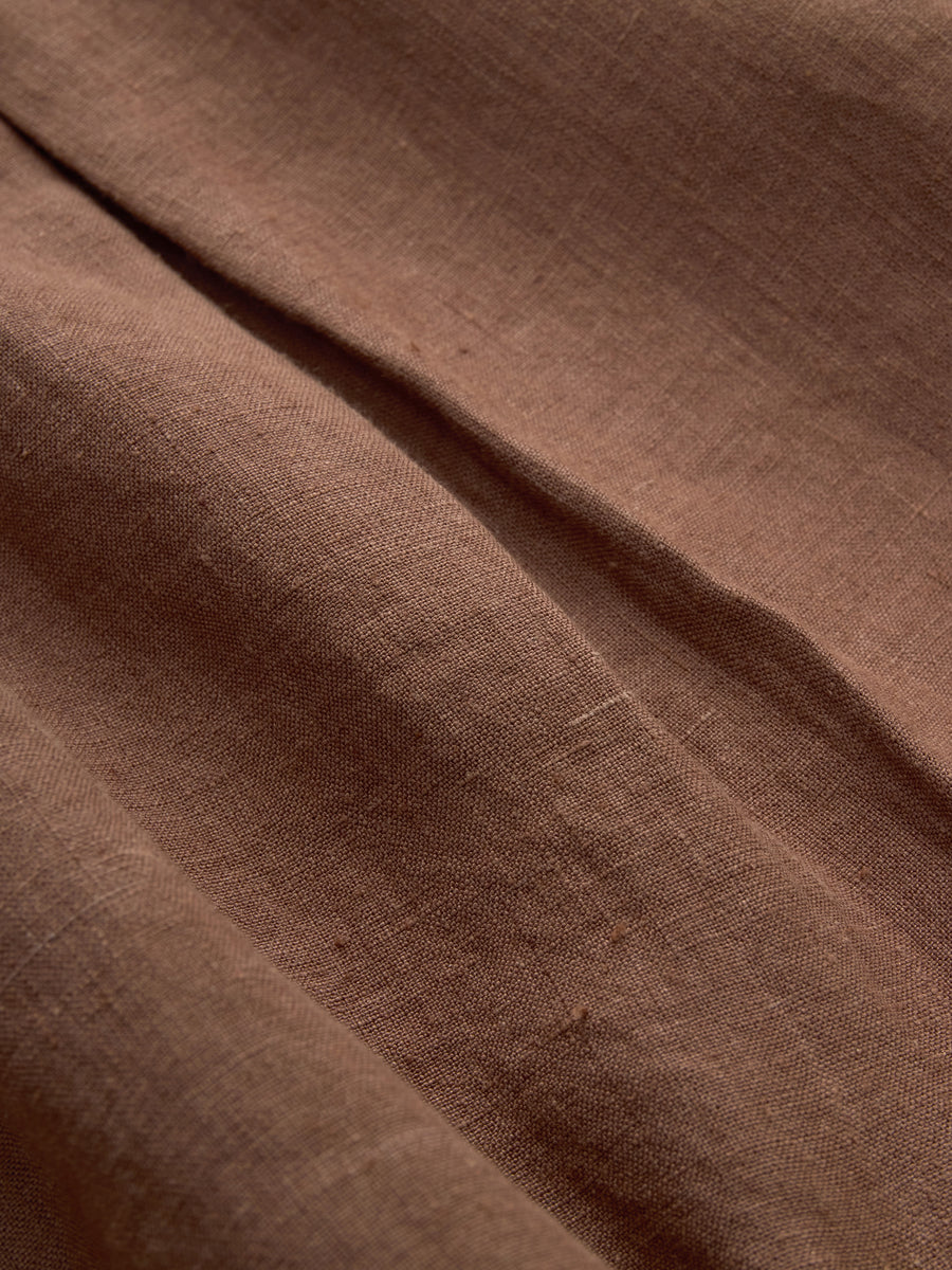 Club Collar Shirt ~ Rust Hemp