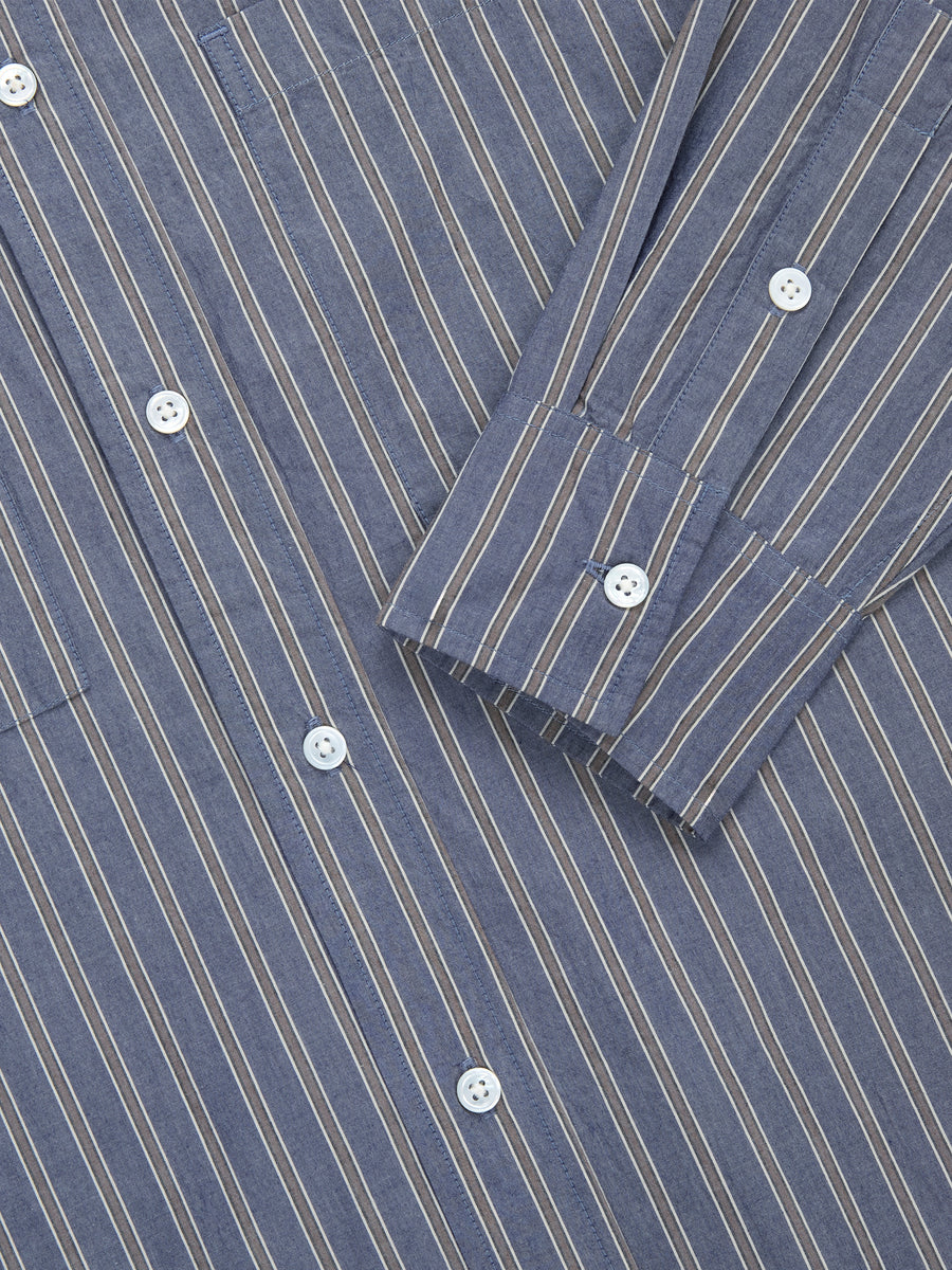 Commuter Shirt ~ Navy/Coyote Stripe