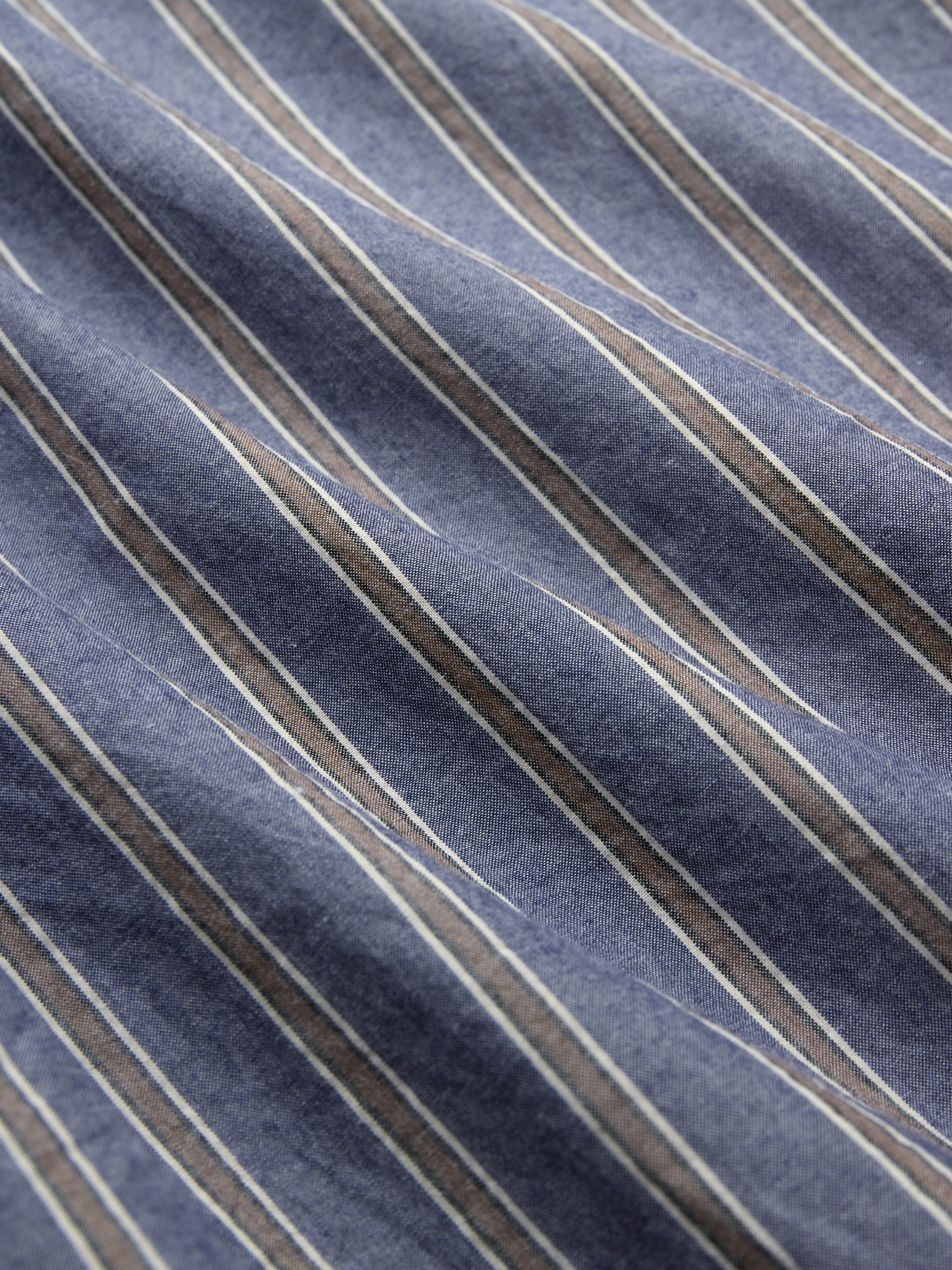 Commuter Shirt ~ Navy/Coyote Stripe – 3sixteen