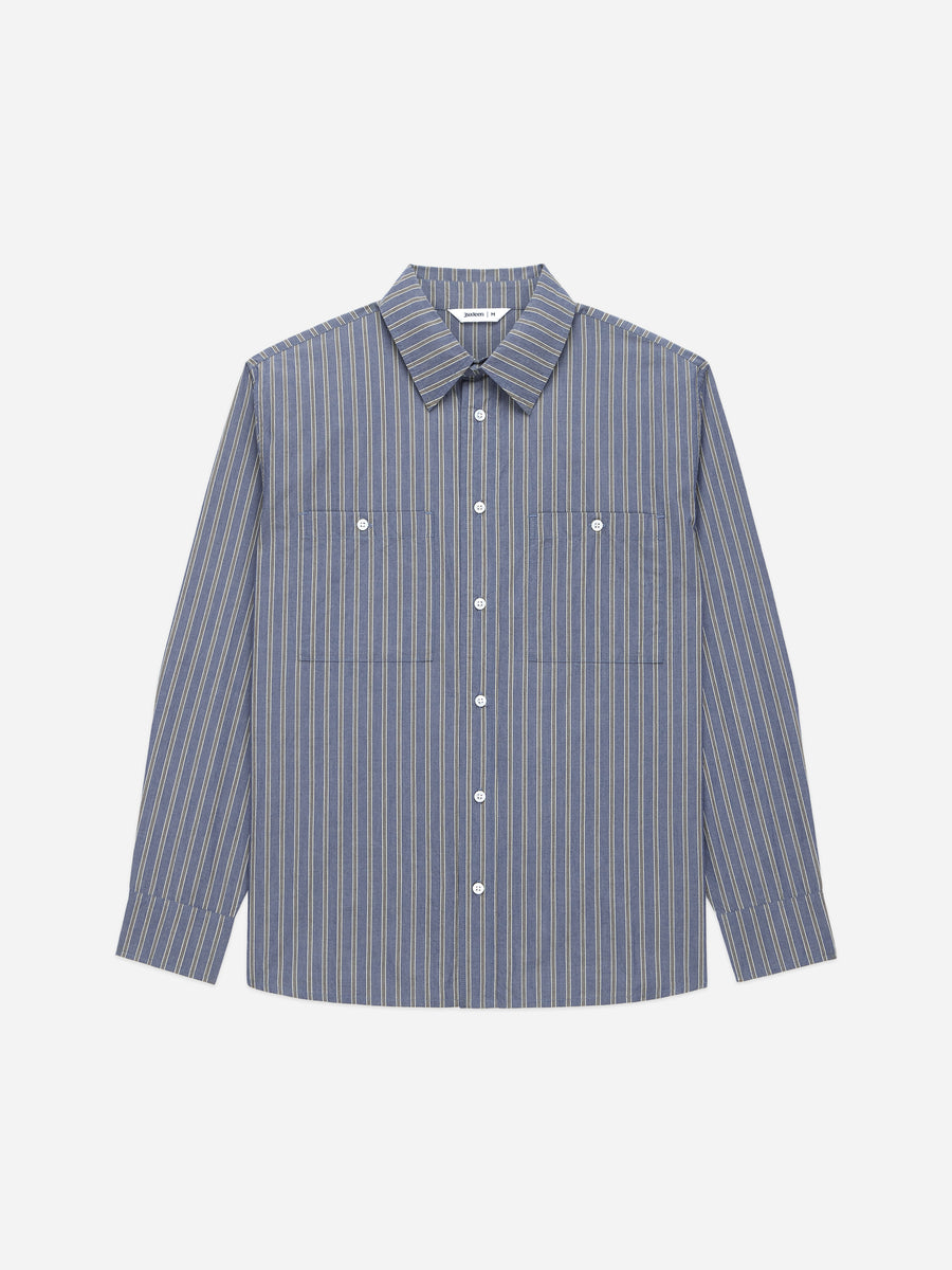 Commuter Shirt ~ Navy/Coyote Stripe