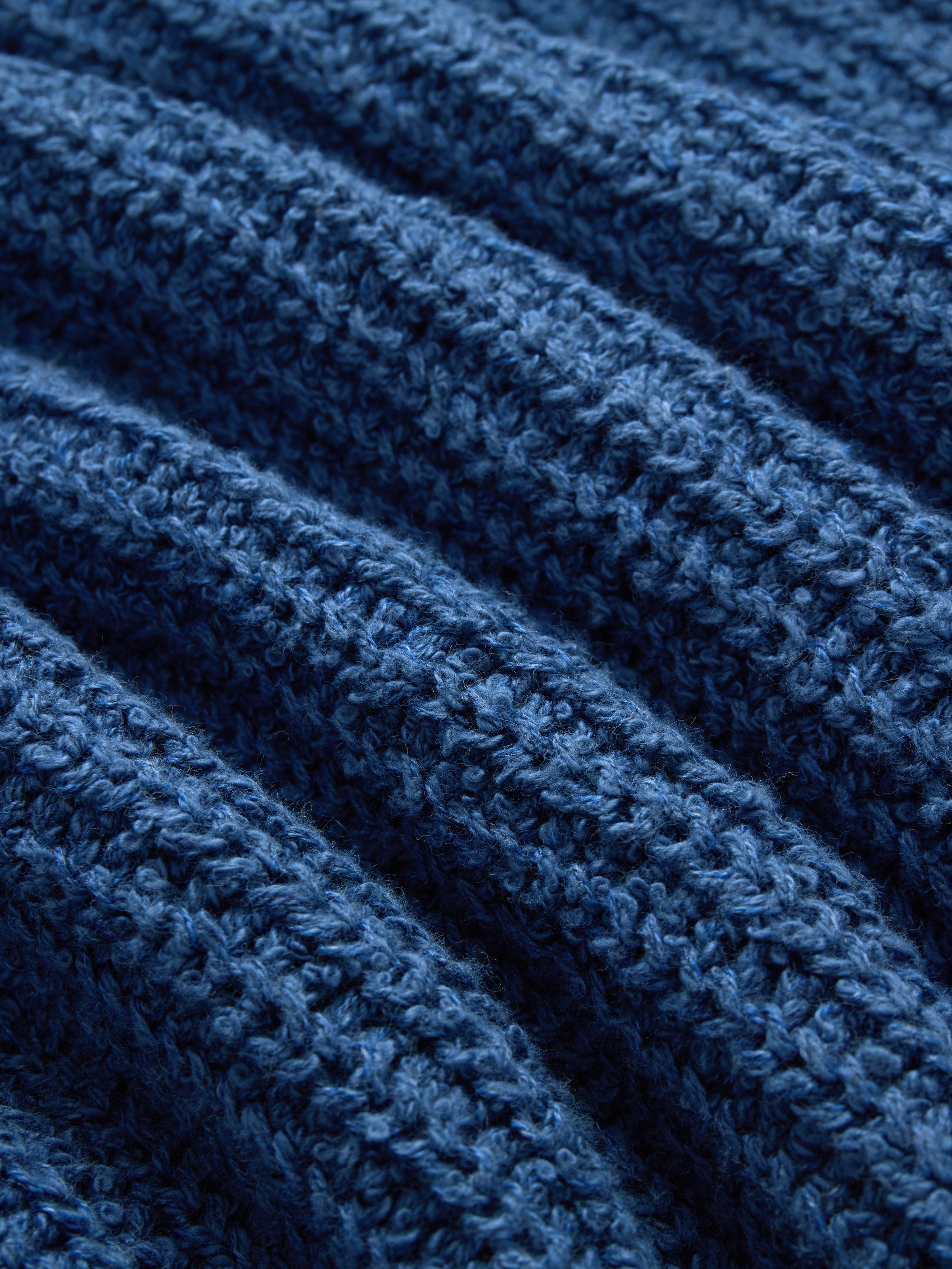 Cotton Crewneck Sweater ~ Lapis Boucle – 3sixteen