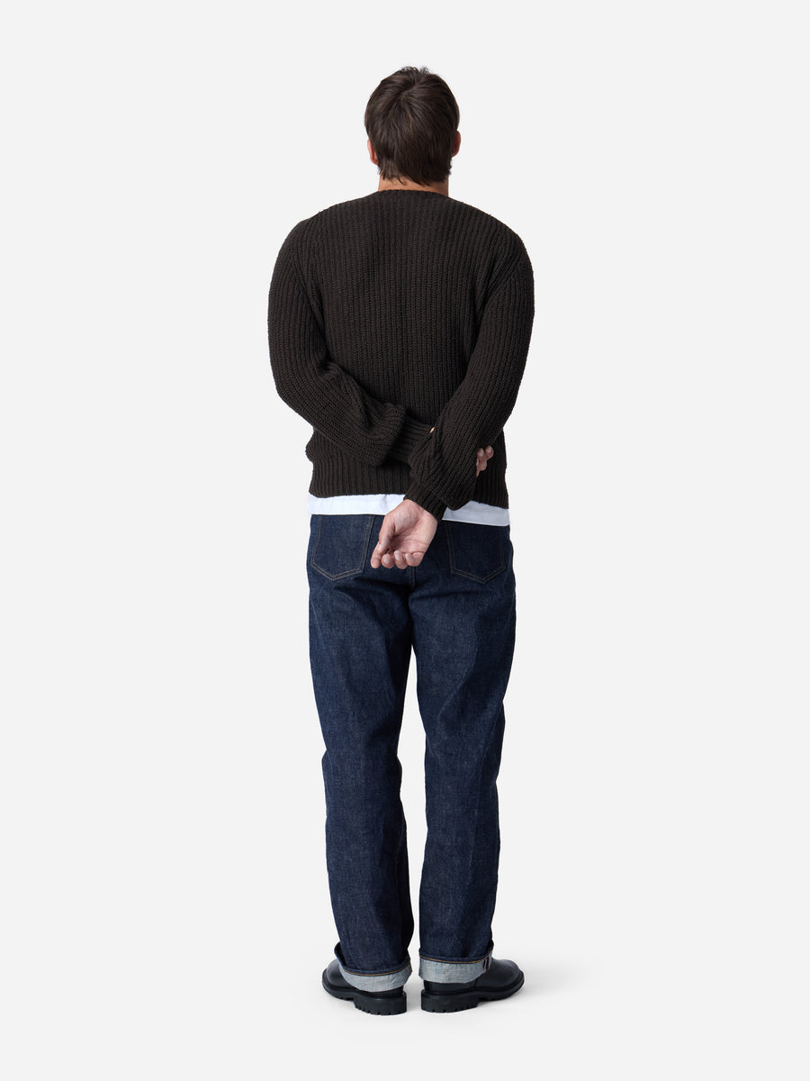 Cotton Crewneck Sweater ~ Bark Boucle