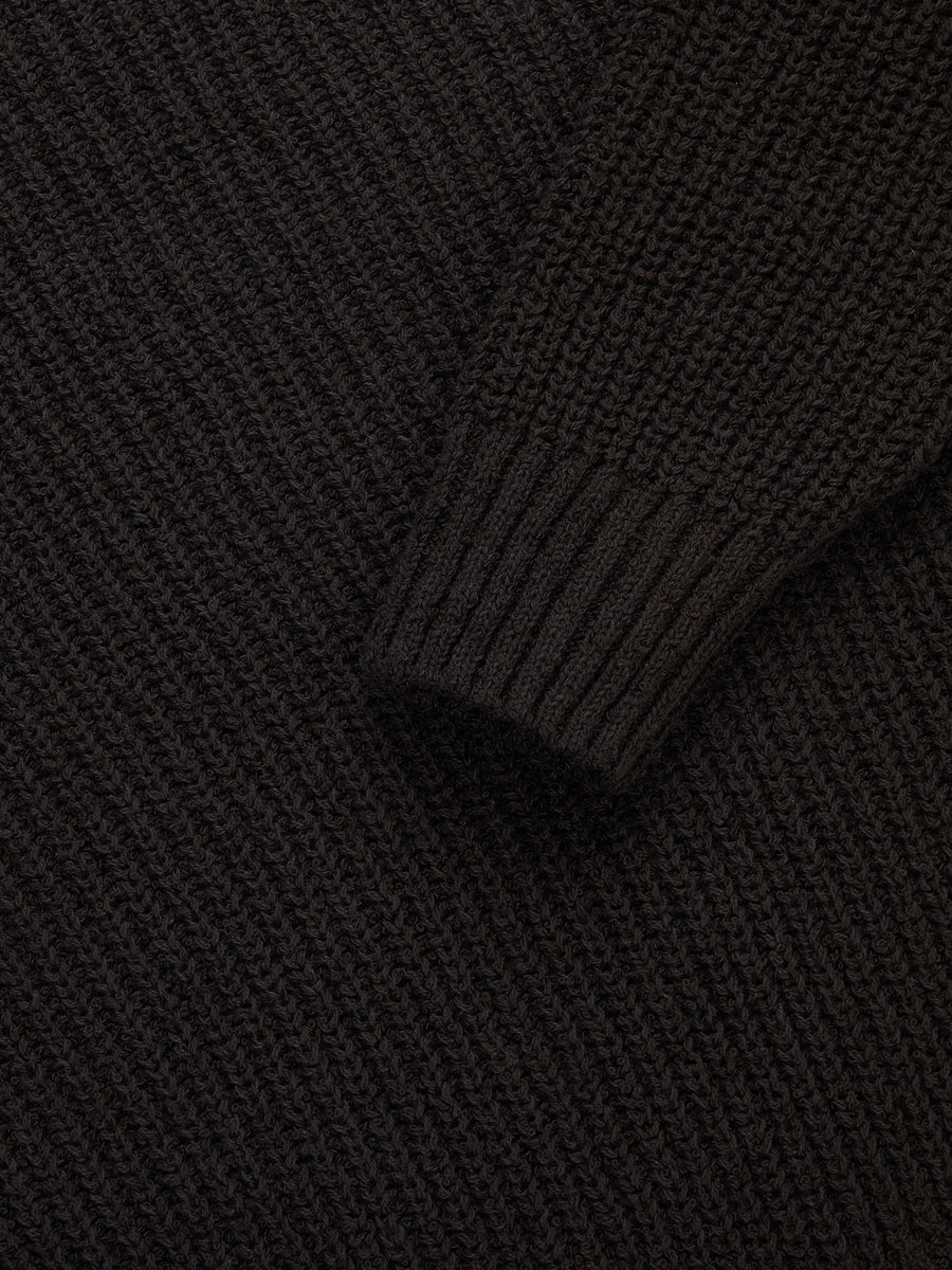 Cotton Crewneck Sweater ~ Bark Boucle