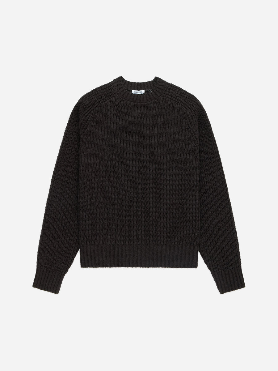 Cotton Crewneck Sweater ~ Bark Boucle