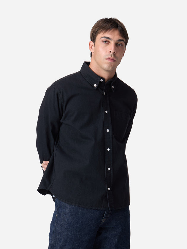 Denim BD Shirt Black Selvedge 3sixteen - Main Image