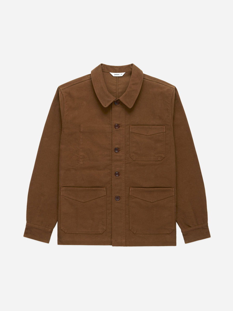 French Work Jacket ~ Brown Moleskin