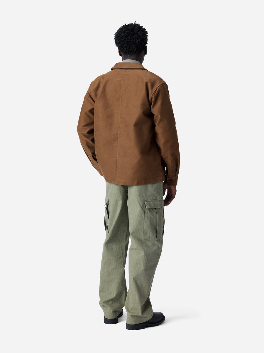 French Work Jacket ~ Brown Moleskin