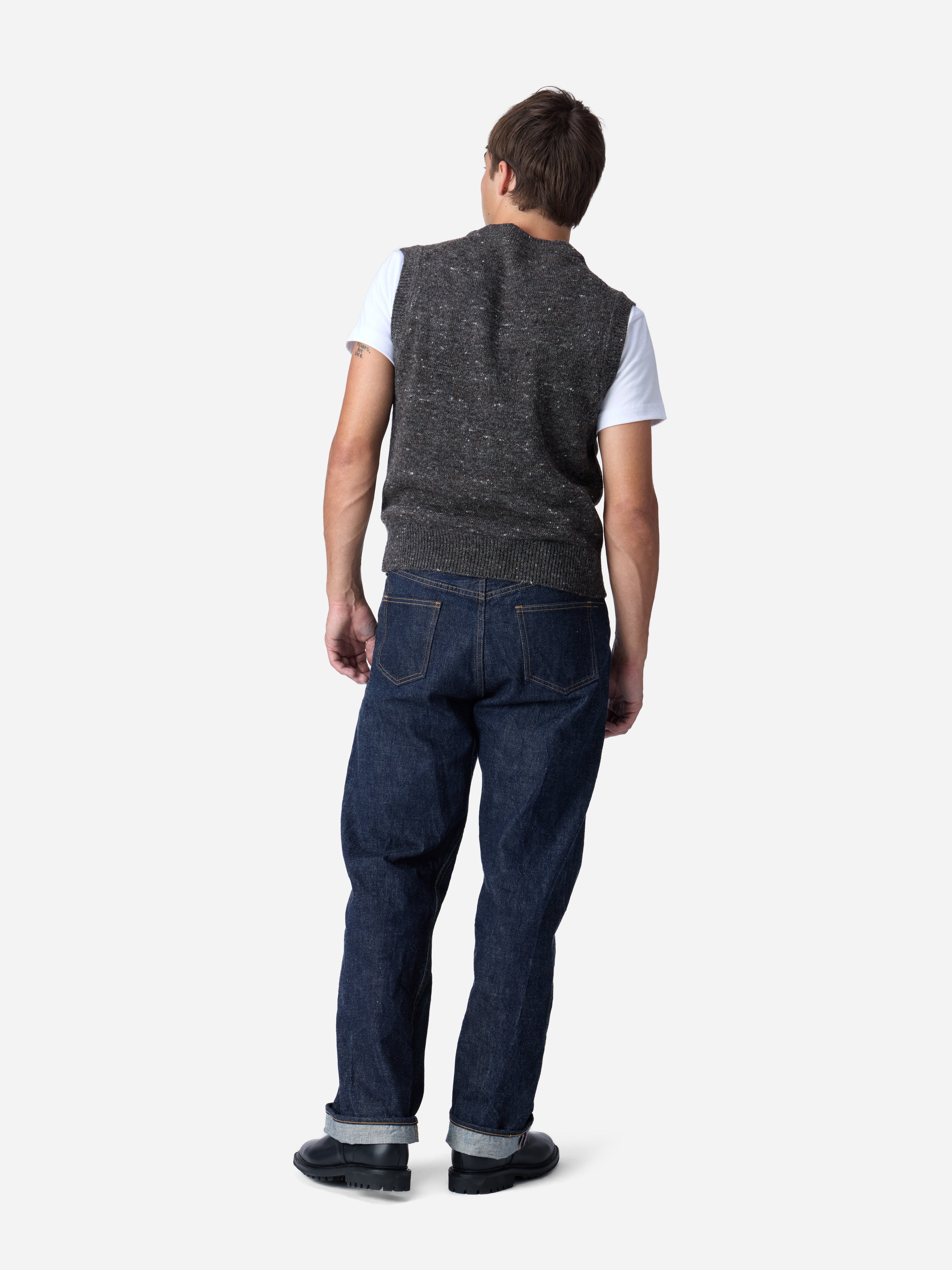 Sweater Vest ~ Pewter Tweed – 3sixteen