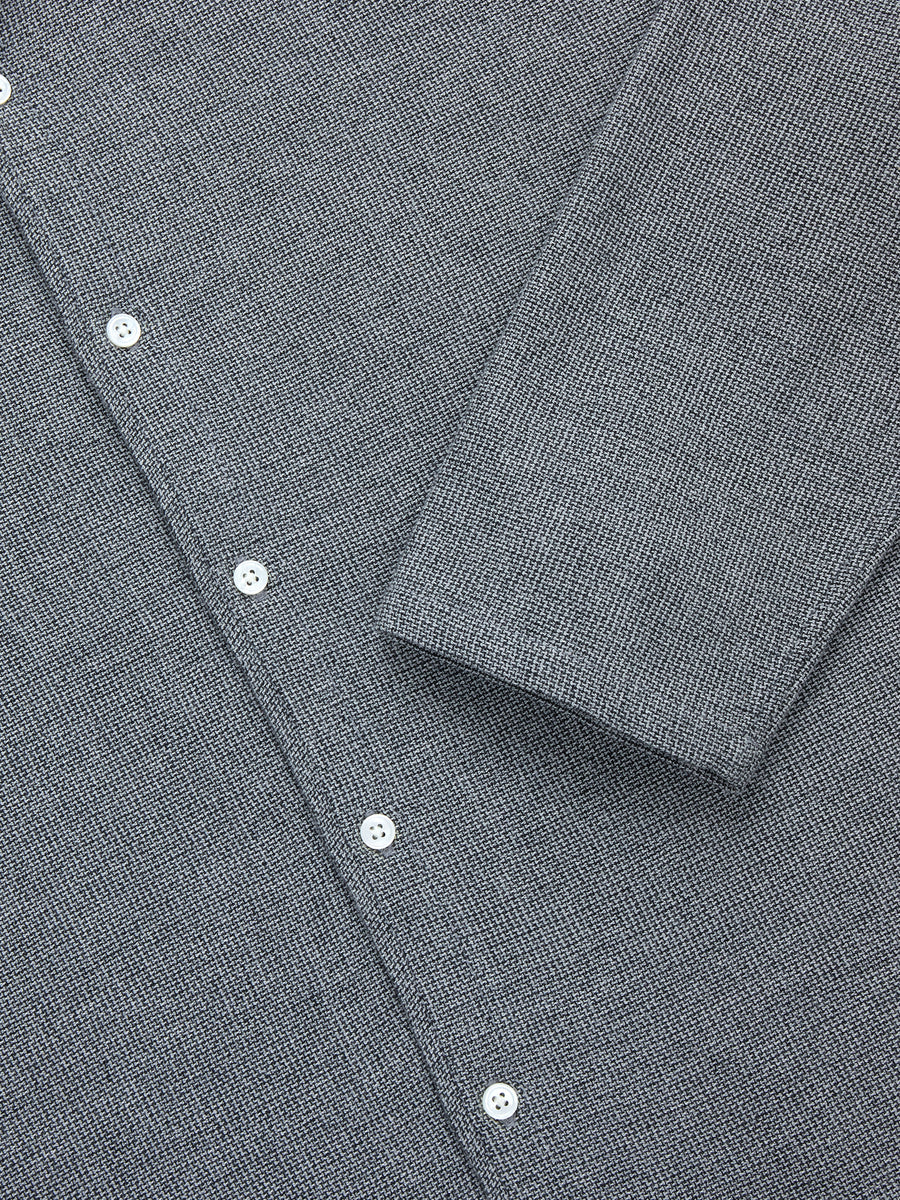 Loop Collar Shirt ~ Black Marled