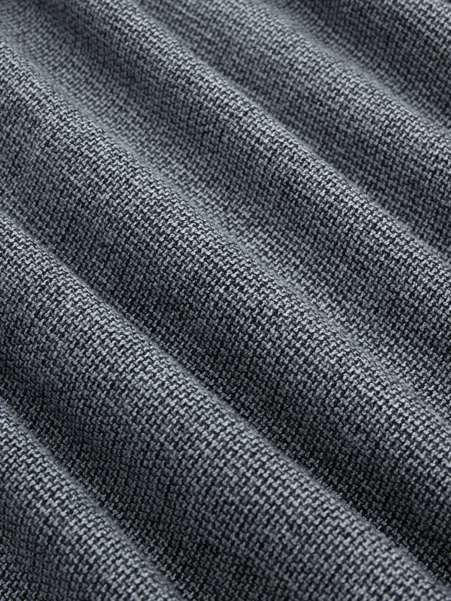 Loop Collar Shirt ~ Black Marled