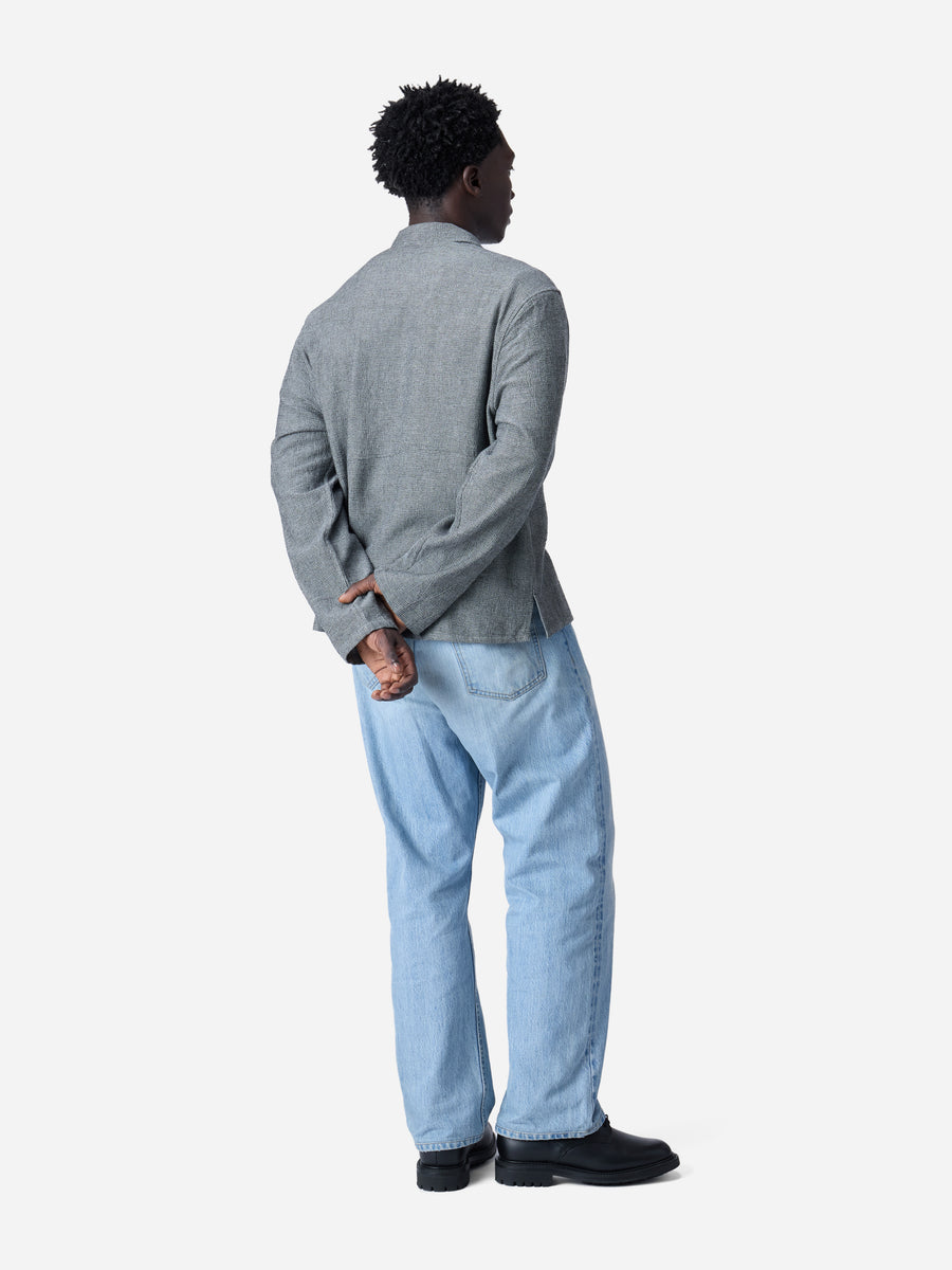 Loop Collar Shirt ~ Black Marled