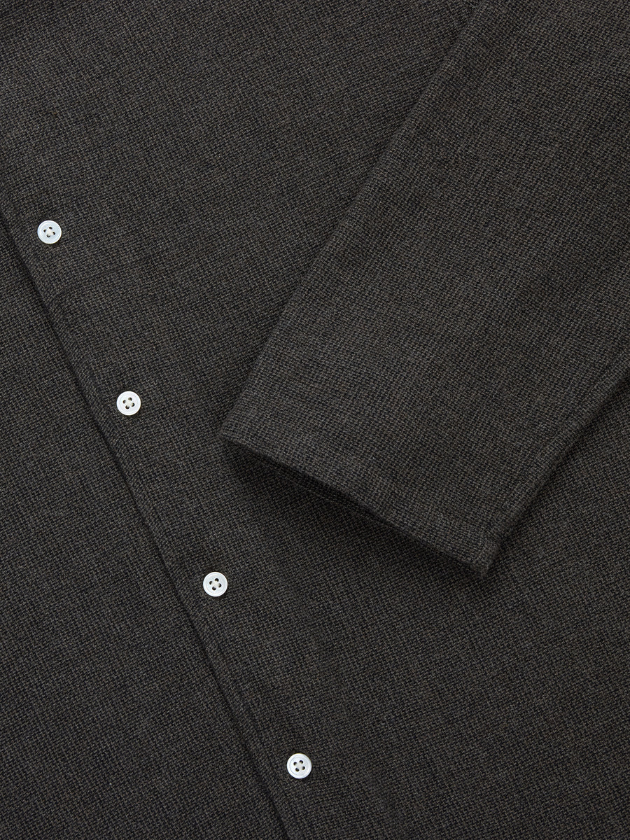 Loop Collar Shirt ~ Chocolate Marled