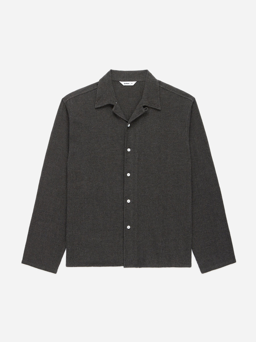 Loop Collar Shirt ~ Chocolate Marled