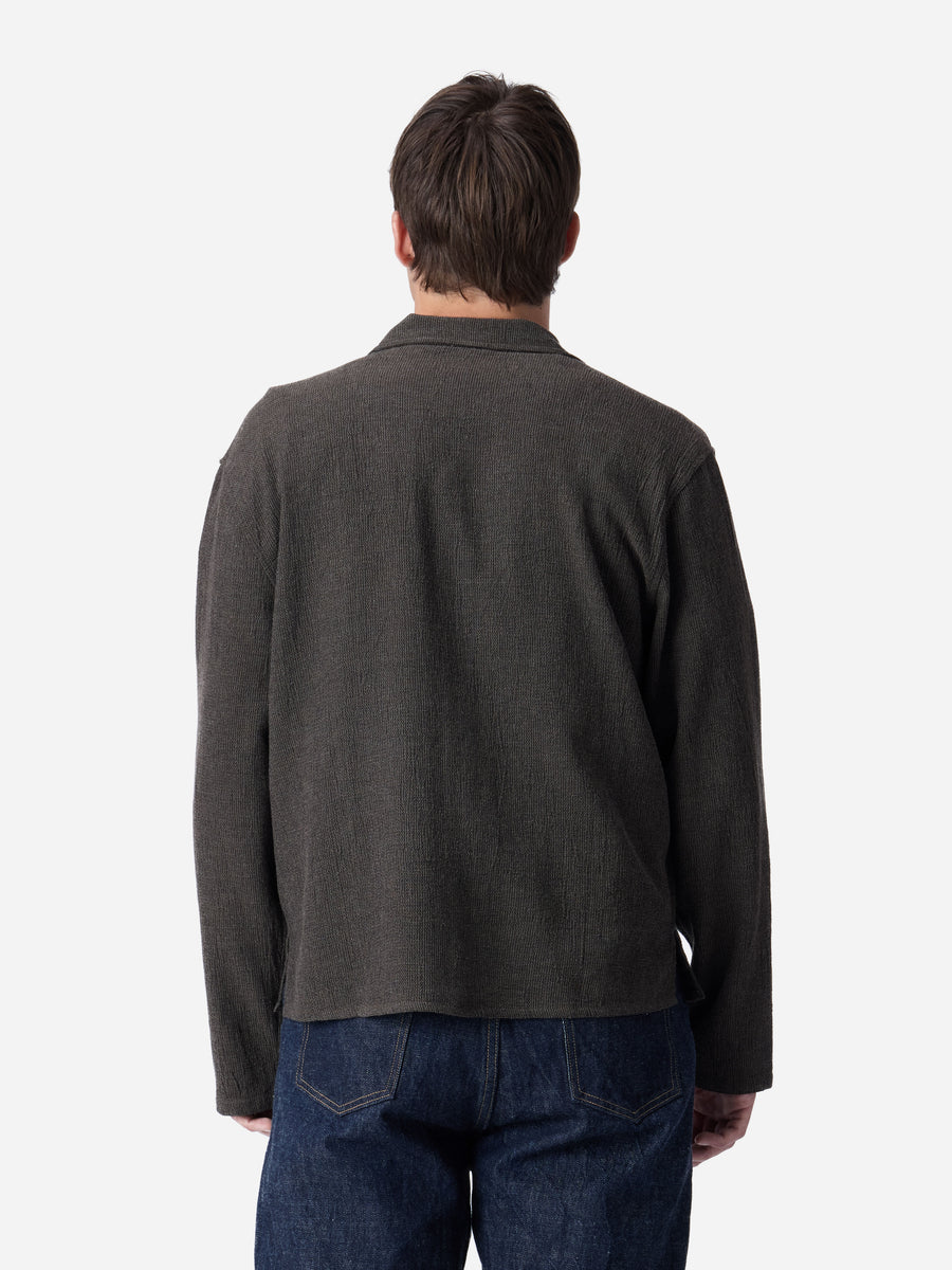 Loop Collar Shirt ~ Chocolate Marled