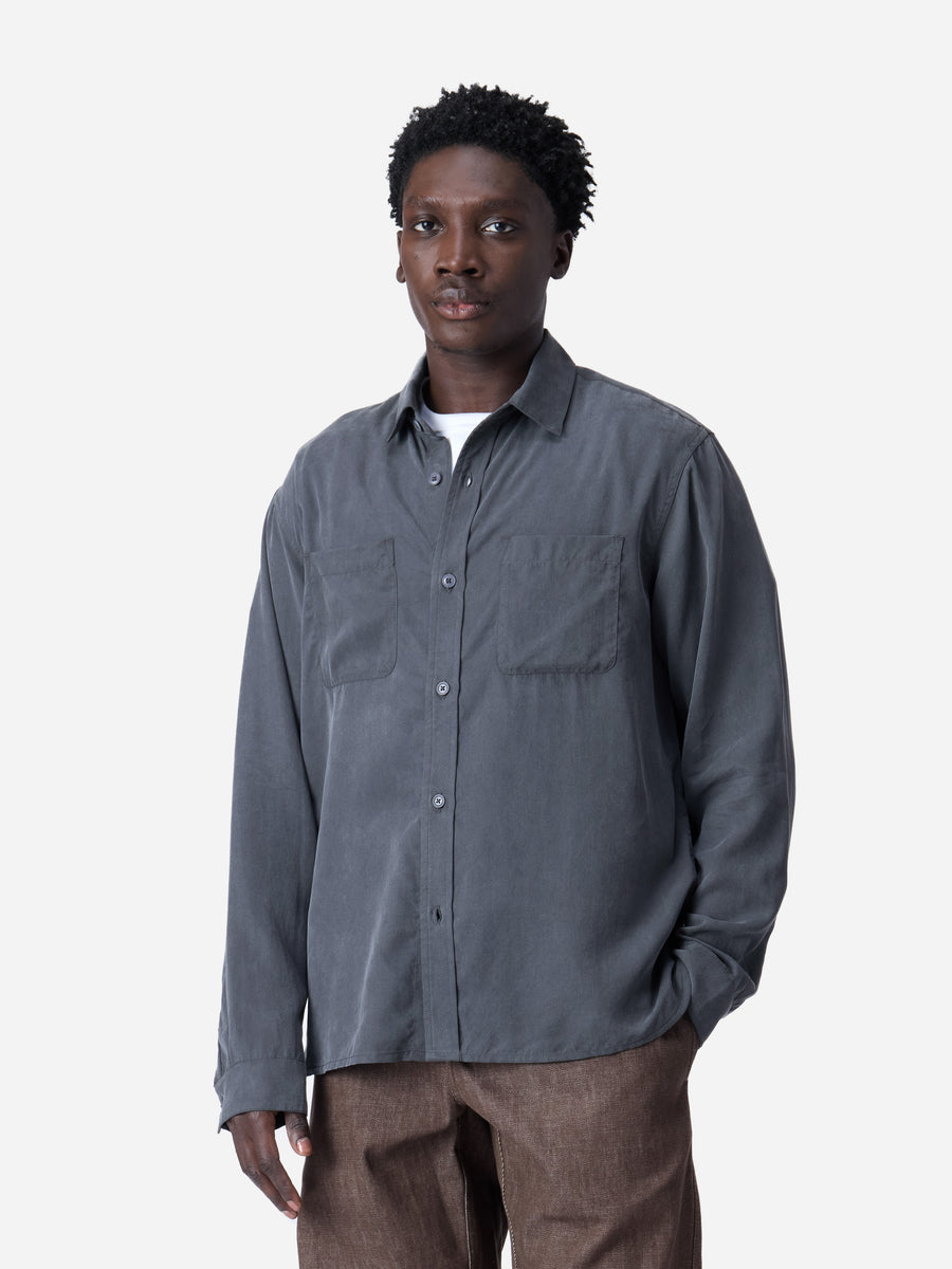 Mechanic Shirt ~ Charcoal Lyocell 3sixteen Mechanic Shirt ~ Charcoal Lyocell 3sixteen