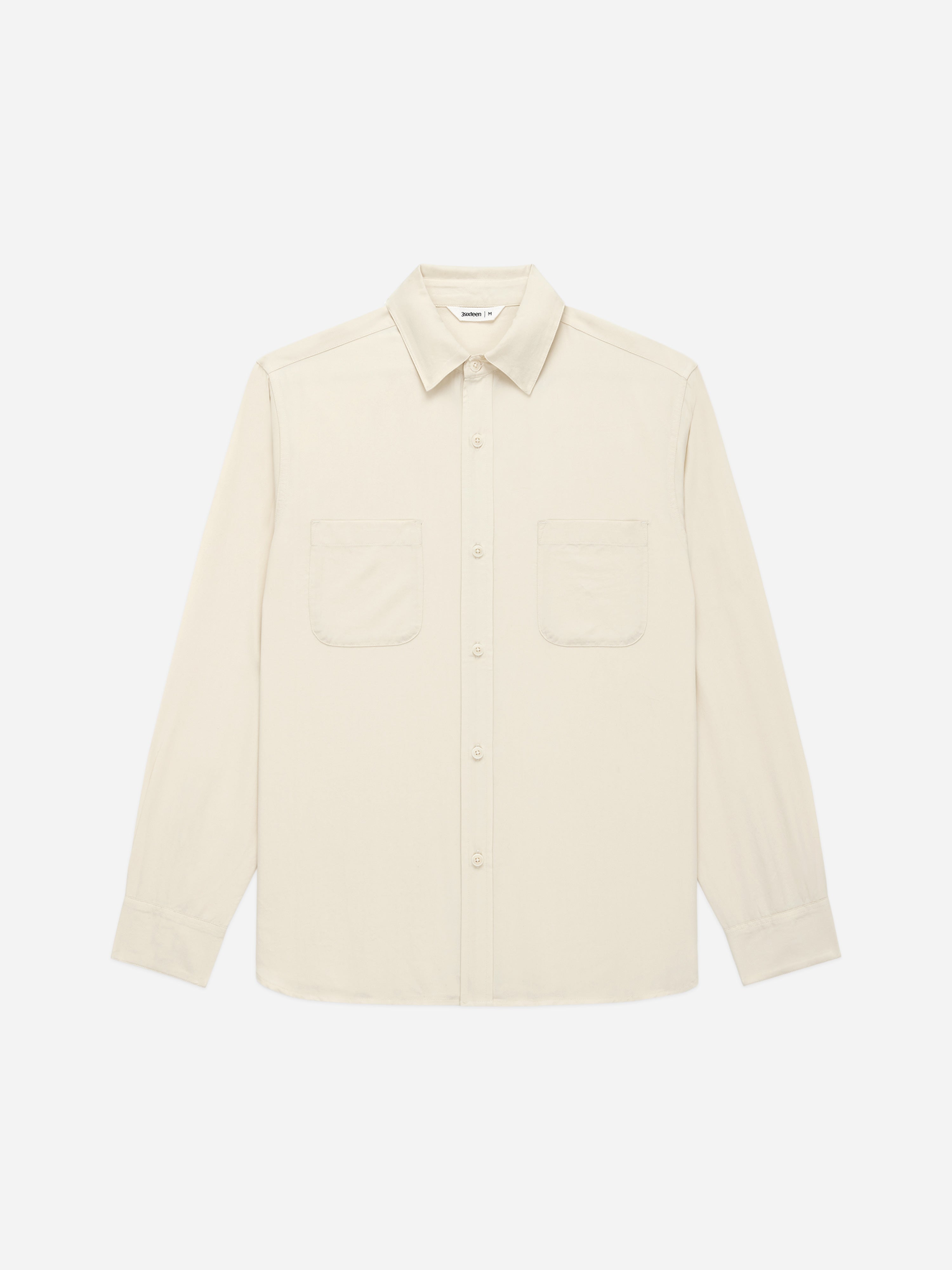 Mechanic Shirt ~ Ivory Lyocell – 3sixteen