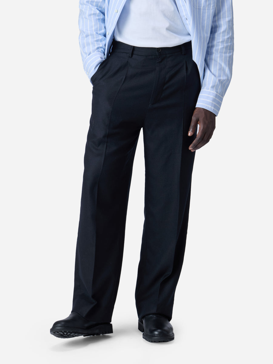 Pleated Trouser ~ Black Wool