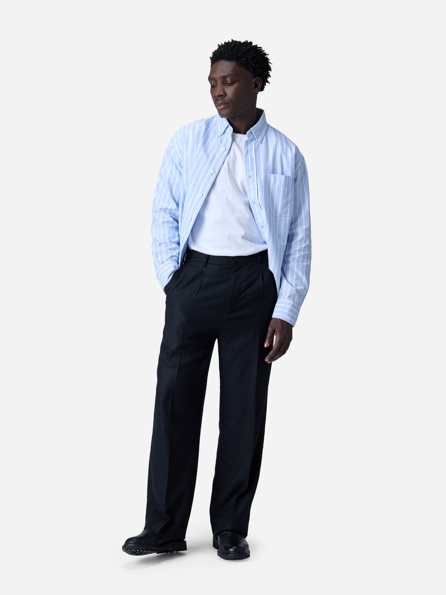 Pleated Trouser ~ Black Wool