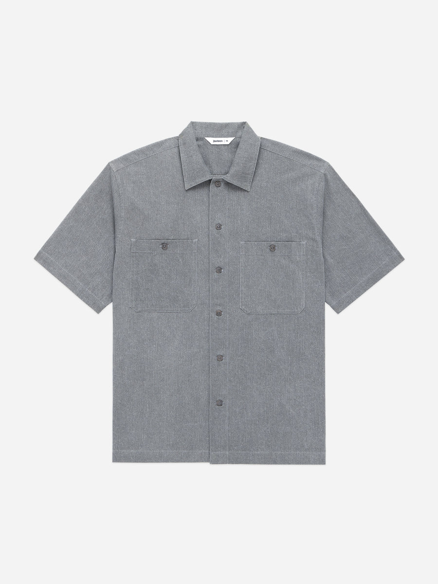 Short Sleeve Workshirt ~ Charcoal Twill