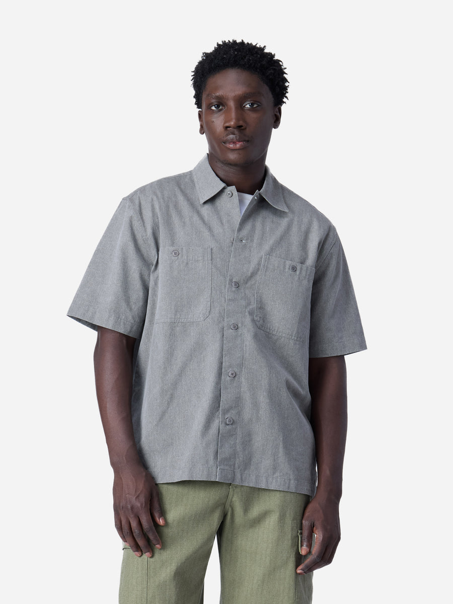 Short Sleeve Workshirt ~ Charcoal Twill – 3sixteen Short Sleeve Workshirt ~ Charcoal Twill – 3sixteen