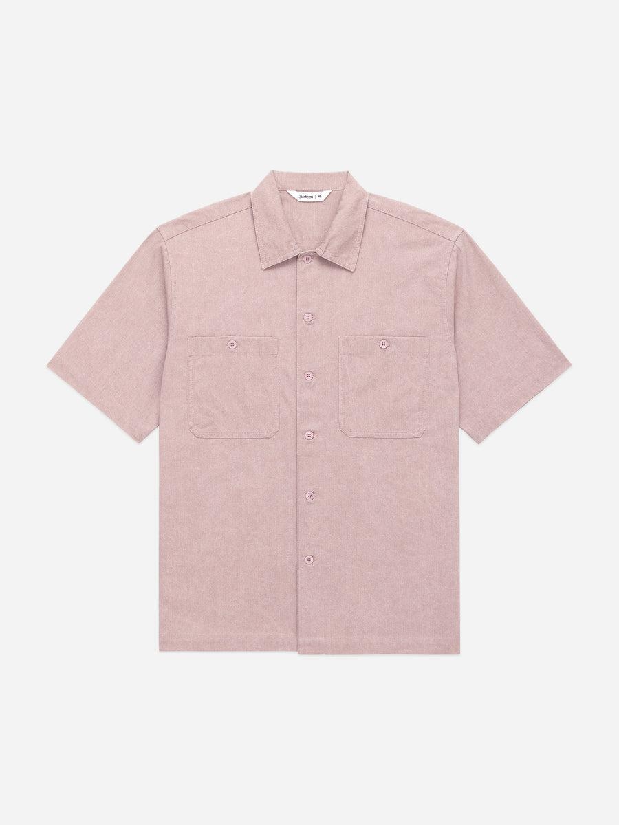 Short Sleeve Workshirt ~ Blush Twill