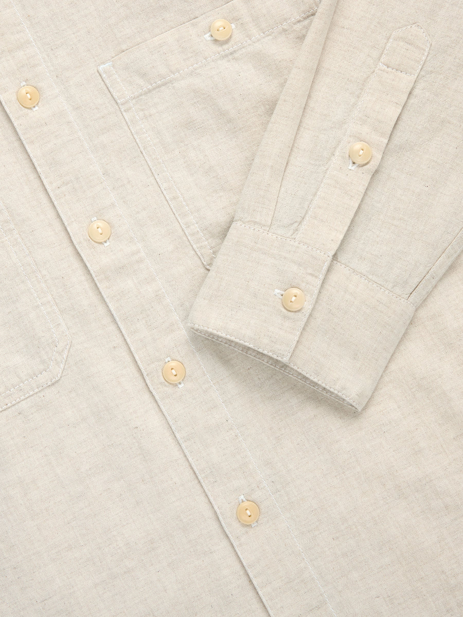 Utility Shirt ~ Ecru Chambray