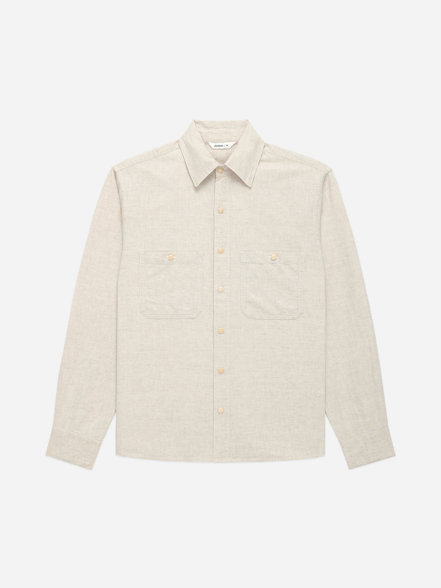 Utility Shirt ~ Ecru Chambray