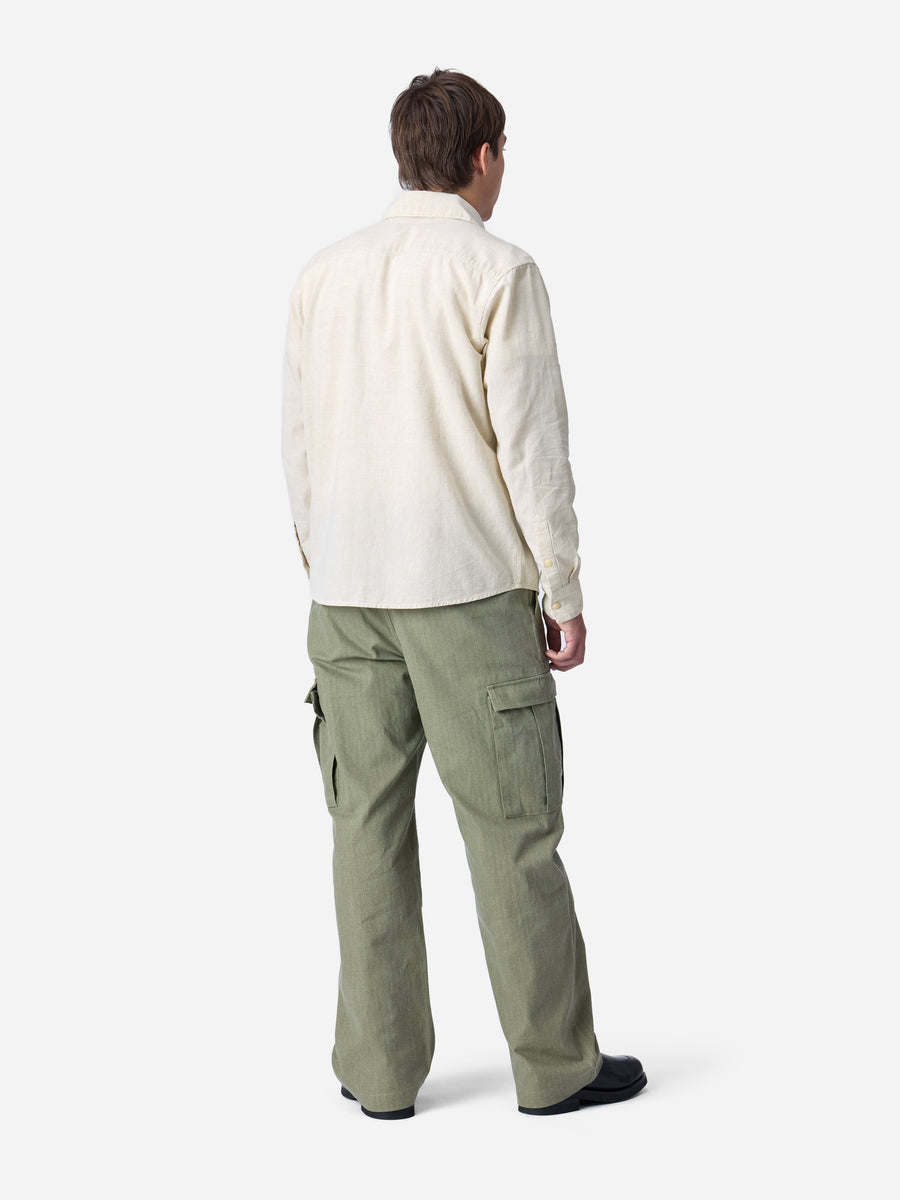 Utility Shirt ~ Ecru Chambray