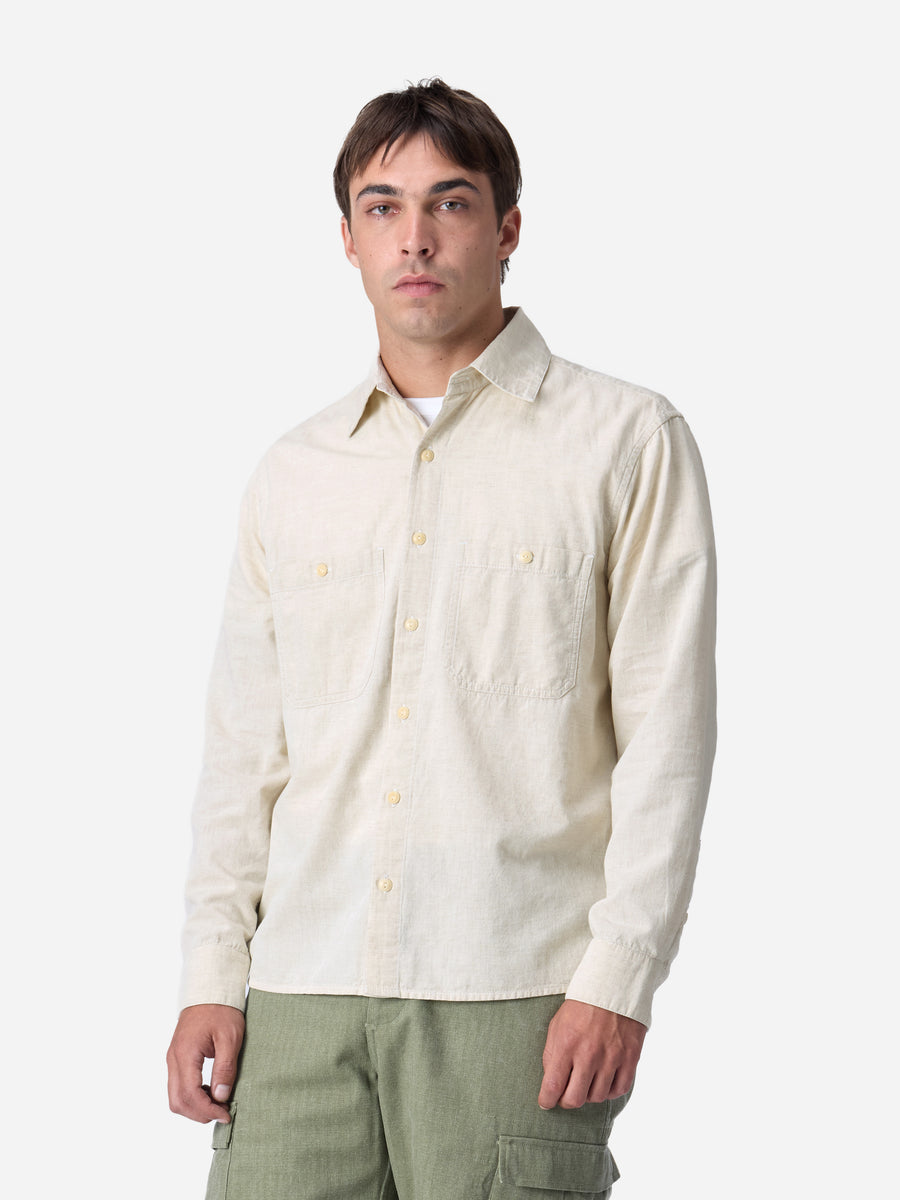 Utility Shirt ~ Ecru Chambray